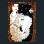 Art Deco Lady in Window Poster<br><div class="desc">Art Deco Lady in Window</div>