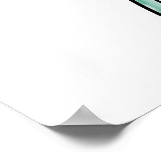 Art Deco Lady met Clarinet Poster (Hoek)