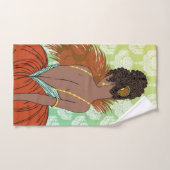 Art Deco Lady met Damask - BIANCA: zomer Handdoek (Handdoek)