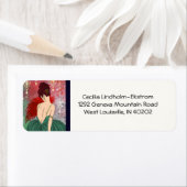 Art Deco Lady met juwelen - BIANCA: Kerstmis voorb Etiket (Insitu)