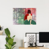 Art Deco Lady met juwelen - BIANCA: Kerstmis voorb Poster (Thuiskantoor)