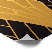 Art Deco Lady met Parrot Poster (Hoek)