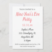 Art Deco Lady New Years Eve Party Kaart (Achterkant)