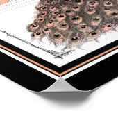 , Art Deco "Lady & Peacock" Poster (Hoek)