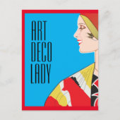 ART DECO LADY Post Card Briefkaart (Voorkant)