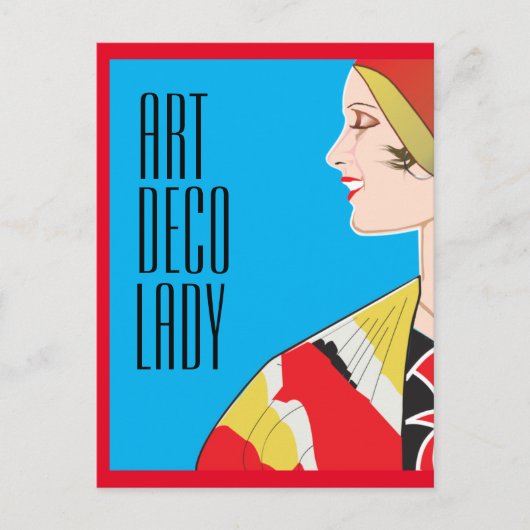 ART DECO LADY Post Card Briefkaart (Voorkant)
