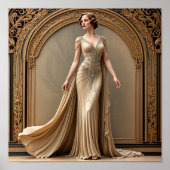Art Deco Lady Poster (Voorkant)
