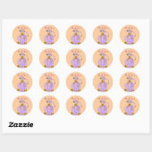 ART DECO LADY RONDE STICKER (Vel)