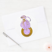 ART DECO LADY RONDE STICKER (Envelop)