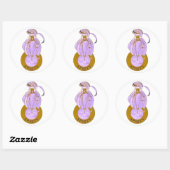 ART DECO LADY RONDE STICKER (Vel)