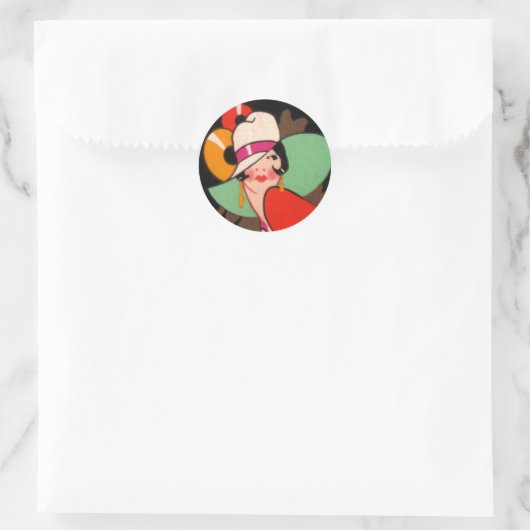  ART DECO LADY STICKERS (Tas)