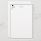 Art Deco Lady's Hand Holding Champagne Glass Briefpapier (Voorkant / Achterkant)