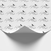 Art Deco Lady's Hand Holding Champagne Glass Cadeaupapier (Hoek)