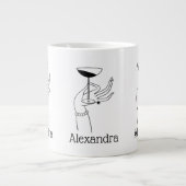 Art Deco Lady's Hand Holding Champagne Glass Grote Koffiekop (Voorkant)