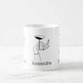 Art Deco Lady's Hand Holding Champagne Glass Koffiemok (Center)