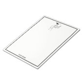 Art Deco Lady's Hand Holding Champagne Glass Notitieblok (Schuin)