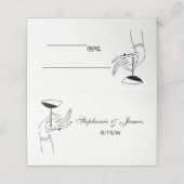 Art Deco Lady's Hand Holding Champagne Glass Plaatskaartje (Buitenkant ongevouwen)