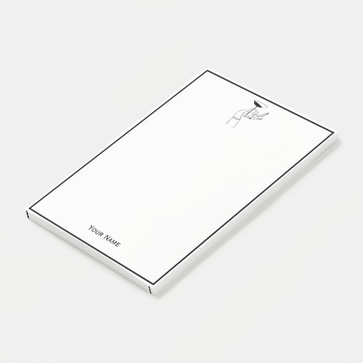 Art Deco Lady's Hand Holding Champagne Glass Post-it® Notes (Schuin)