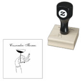 Art Deco Lady's Hand Holding Champagne Glass Rubberstempel (Gestempeld)