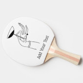 Art Deco Lady's Hand Holding Champagne Glass Tafeltennisbatje (Zijkant)