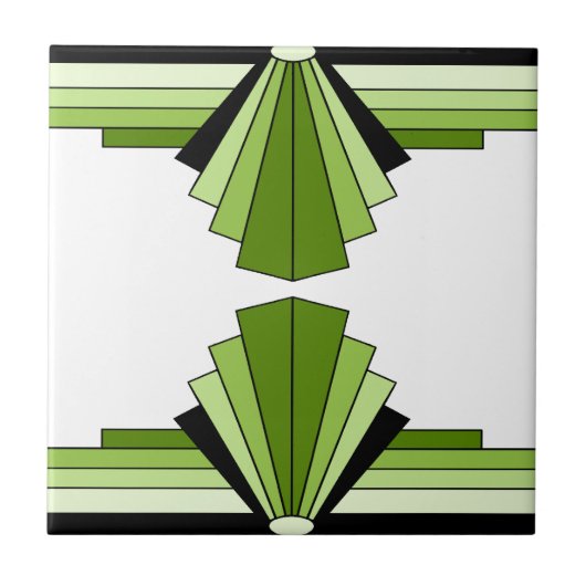 Art Deco-lagen in limieten Tegeltje (Voorkant)