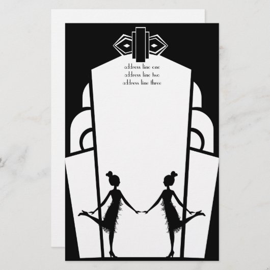 Art-Deco-lappers Briefpapier (Voorkant / Achterkant)