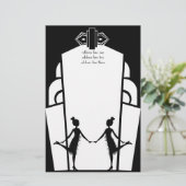 Art-Deco-lappers Briefpapier (Staand voorkant)