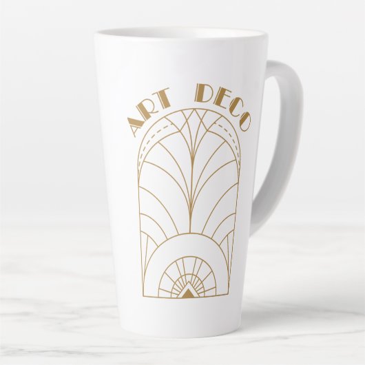 Art Deco Latte Mok (Rechterhoek)