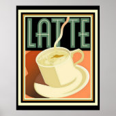 Art Deco Latte Poster 16 x 20 (Voorkant)