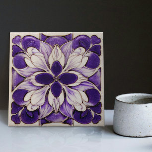 Art Deco Lavendel Muur Decor Art Nouveau Tegeltje