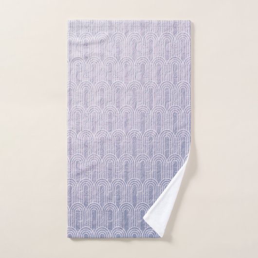 Art Deco, lavender, patroon, , mooi, chic, Handdoek (Handdoek)