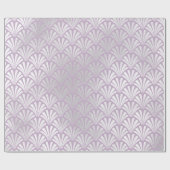 Art Deco Lavender Silver Grey Scales Seashells Cadeaupapier (Vlak)