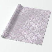 Art Deco Lavender Silver Grey Scales Seashells Cadeaupapier (Uitgerold)