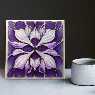 Art Deco Lavender Wall Decor Art Nouveau Tegeltje