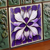 Art Deco Lavender Wall Decor Art Nouveau Tegeltje