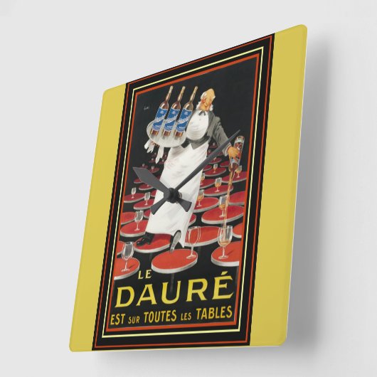 Art Deco Le Daure Ad Wall klok (Hoek)