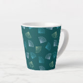 Art Deco Leaves Latte Mok (Rechterhoek)