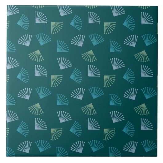 Art Deco Leaves Tegeltje (Voorkant)