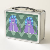 Art Deco Leeuwen lunchbox (Achterkant)