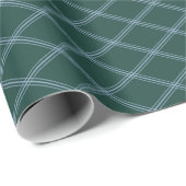 Art Deco leisteen blauwe diamanten op bos groen Cadeaupapier (Rol Hoek)