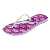 Art Deco lelie, amethist paars en orchidee Teenslippers (Schuin)