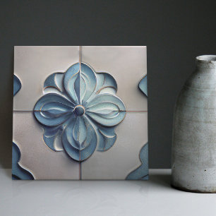 Art Deco lelie wanddecoratie Art Nouveau keramisch Tegeltje