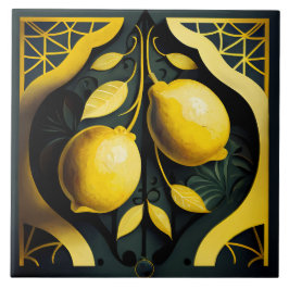 Art Deco Lemons Tegeltje