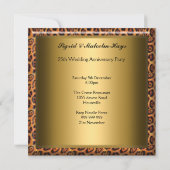 Art Deco Leopard Wedding Jubileum Kaart (Achterkant)