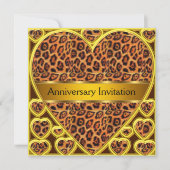 Art Deco Leopard Wedding Jubileum Kaart (Voorkant)