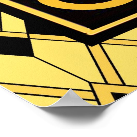 Art deco Les Automobiles Poster (Hoek)