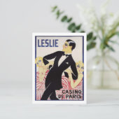 Art Deco, Leslie, Paris, Charles Gesmar, Vintage Briefkaart (Staand voorkant)