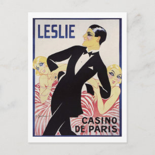 Art Deco, Leslie, Paris, Charles Gesmar, Vintage Briefkaart