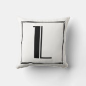 Art Deco Letter L Monogrammed Pillow Kussen (Achterkant)
