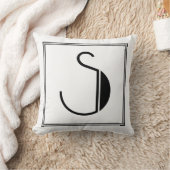 Art Deco Letter S Monogrammed Pillow Kussen (Deken)
